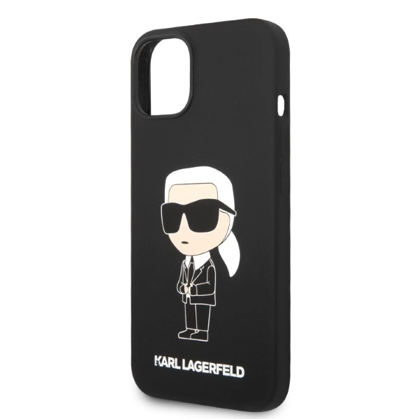 Karl Lagerfeld KLHMP14MSNIKBCK iPhone 14 Plus 6.7" hardcase black/black Silicone Ikonik Magsafeeng