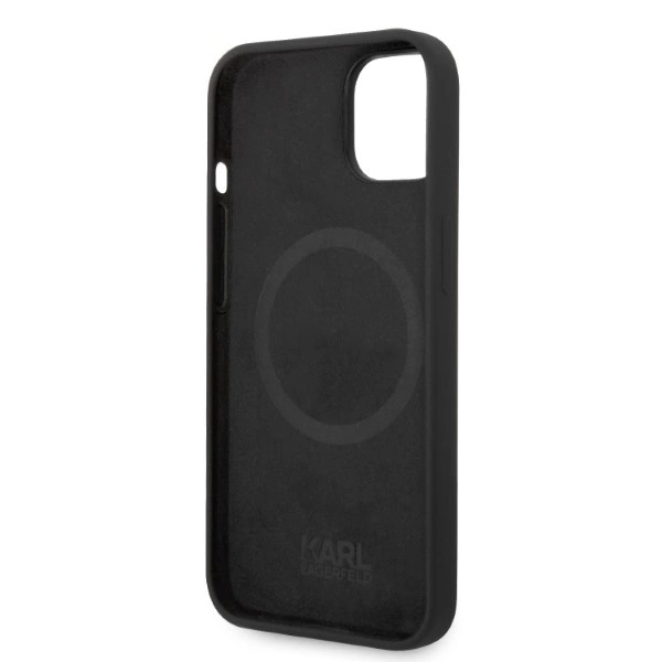 Karl Lagerfeld KLHMP14MSNIKBCK iPhone 14 Plus 6.7" hardcase black/black Silicone Ikonik Magsafeeng