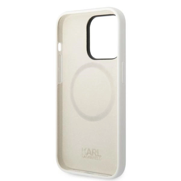 Karl Lagerfeld KLHMP14XSNCHBCH iPhone 14 Pro Max 6.7" hardcase white/white Silicone Choupette MagSafeeng