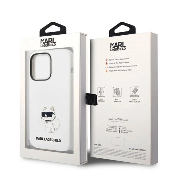 Karl Lagerfeld KLHMP14XSNCHBCH iPhone 14 Pro Max 6.7" hardcase white/white Silicone Choupette MagSafeeng