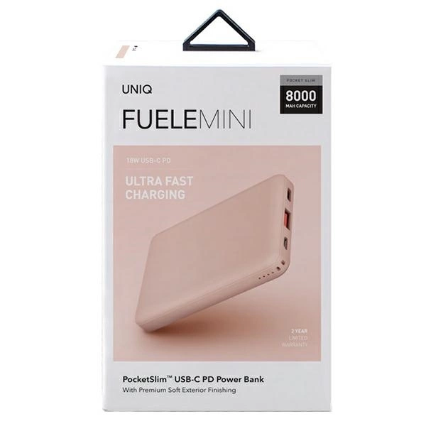 Powerbank Uniq Fuele mini 8000mAh USB-C 18W PD - pinkeng