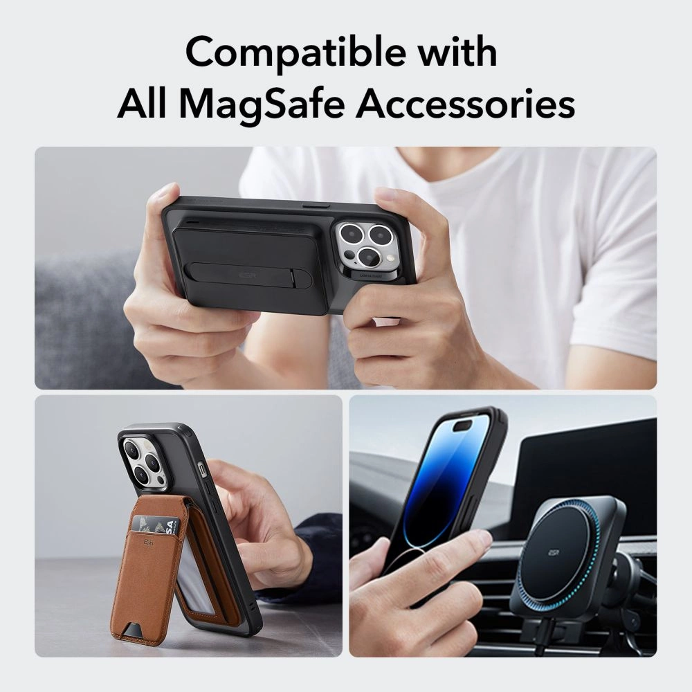ESR Classic Hybrid Halolock Case with MagSafe for iPhone 14 Pro - Matte Blackeng