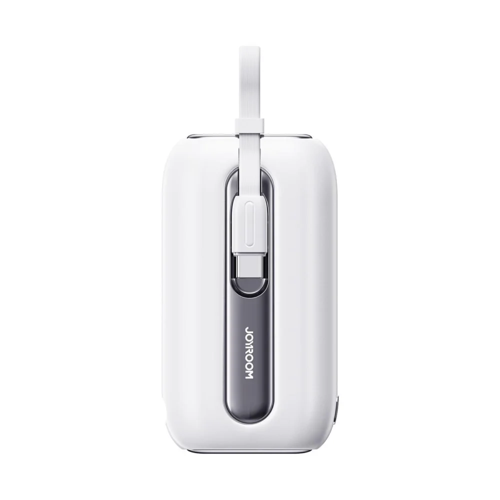 Joyroom mini powerbank 10000mAh Colorful Series 22.5W with 2 built-in USB C and Lightning cables white (JR-L012)eng