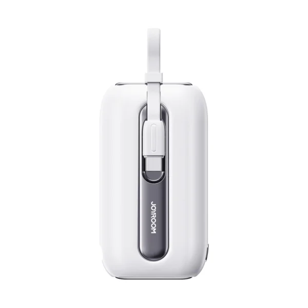 Joyroom mini powerbank 10000mAh Colorful Series 22.5W with 2 built-in USB C and Lightning cables white (JR-L012)eng
