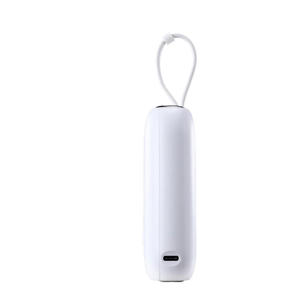 Joyroom mini powerbank 10000mAh Colorful Series 22.5W with 2 built-in USB C and Lightning cables white (JR-L012)eng