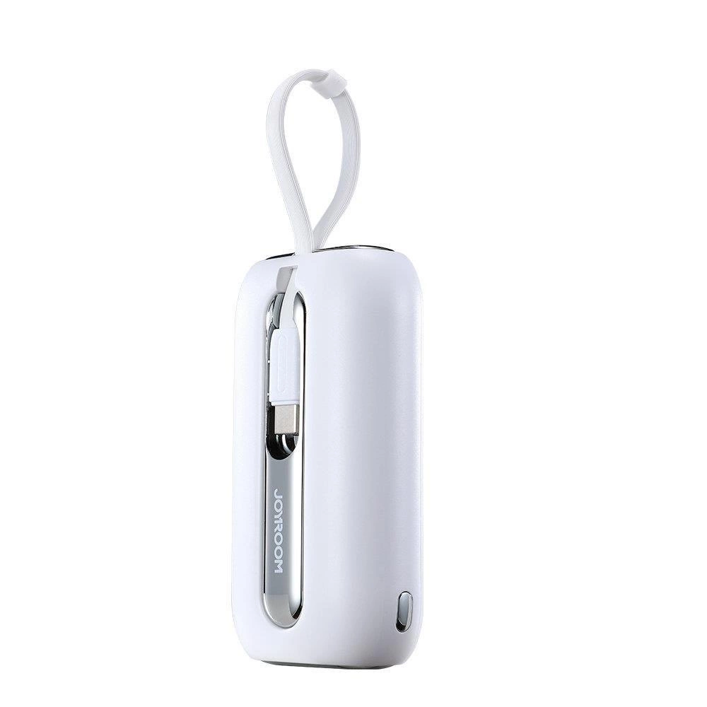 Joyroom mini powerbank 10000mAh Colorful Series 22.5W with 2 built-in USB C and Lightning cables white (JR-L012)eng