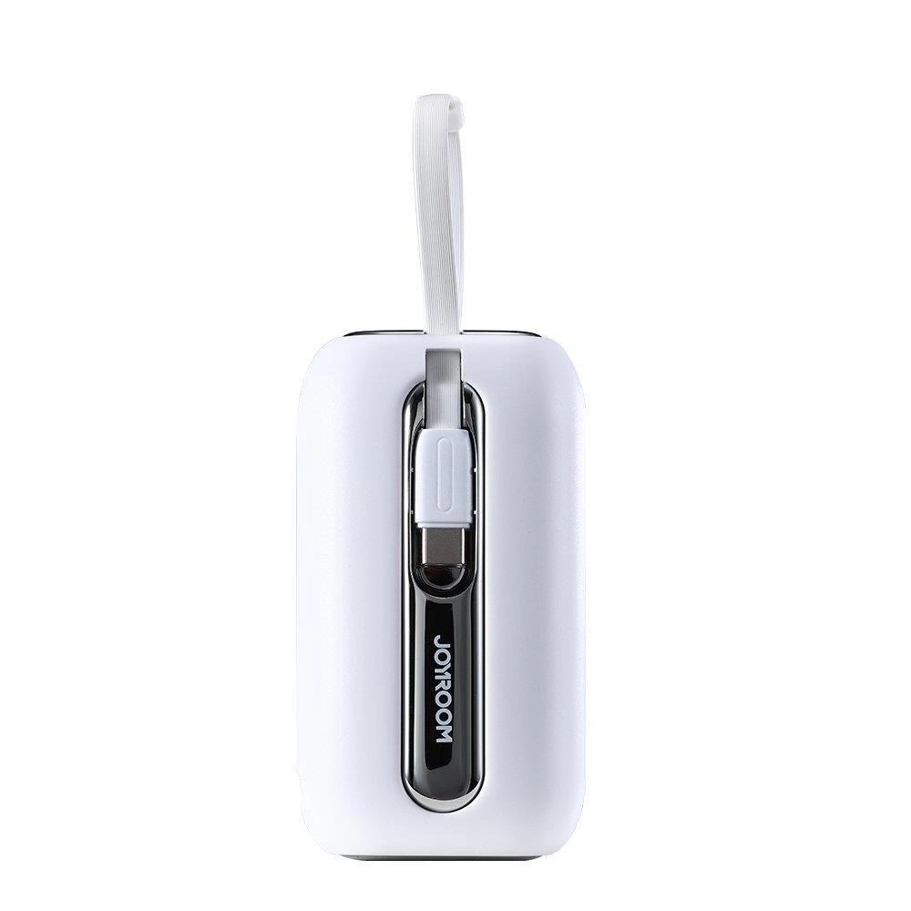 Joyroom mini powerbank 10000mAh Colorful Series 22.5W with 2 built-in USB C and Lightning cables white (JR-L012)eng