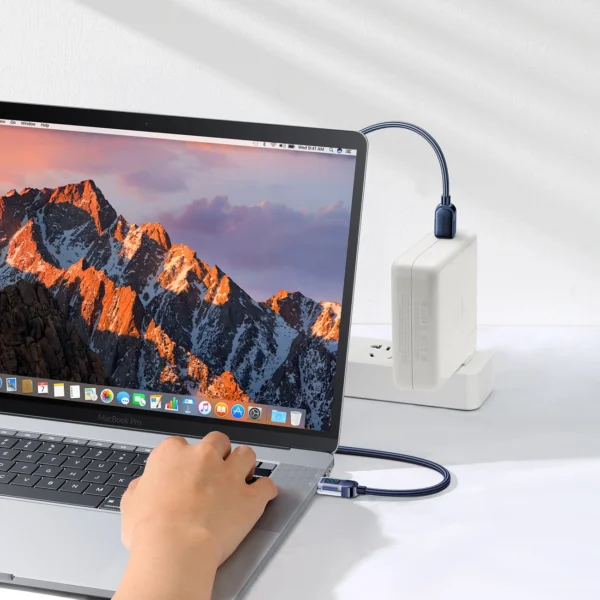 Joyroom A4 USB-C / USB-C 100W 1.2m Cable with Display - Blueeng