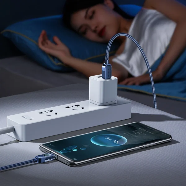 Joyroom A4 USB-C / USB-C 100W 1.2m Cable with Display - Blueeng