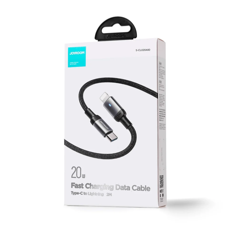 Joyroom Extraordinary Series A10 Lightning / USB-C PD 20W cable 1.2 m - blackeng