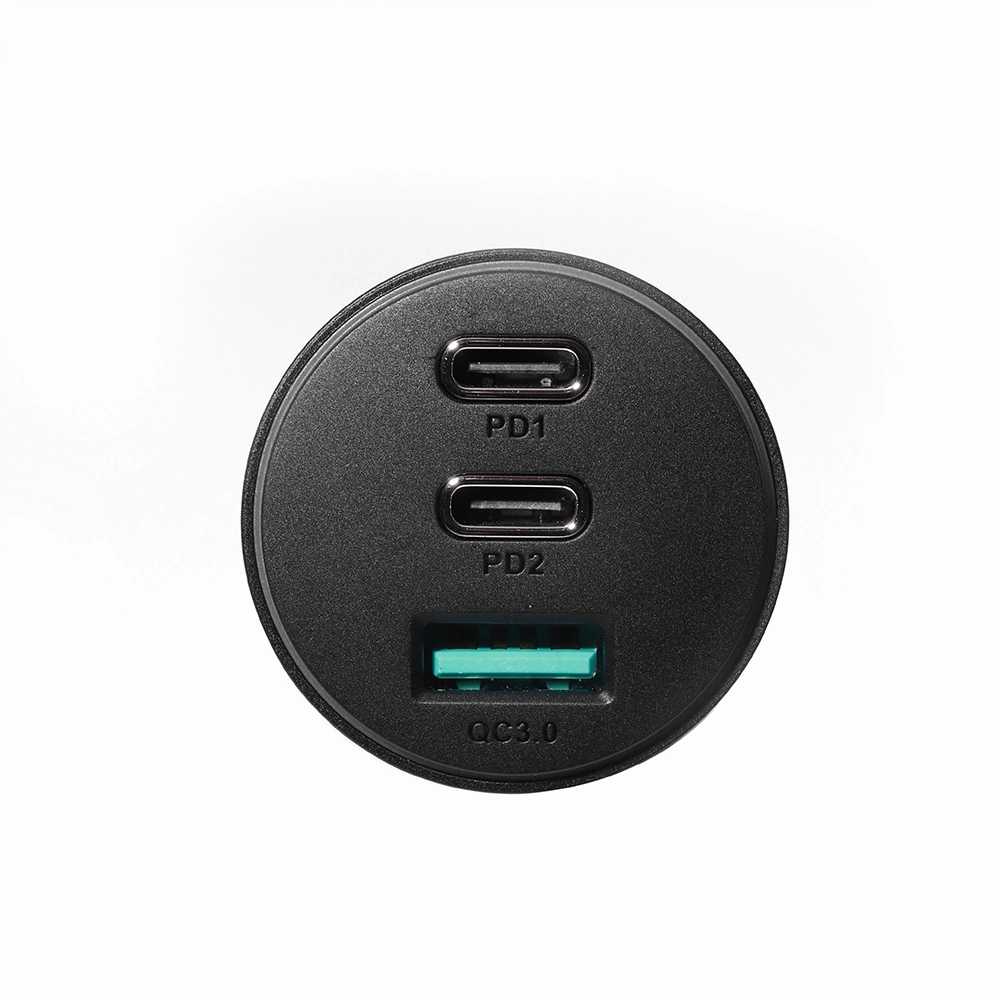 Joyroom car charger 70W with 3 ports: USB, 2 x USB C black (JR-CL26)eng