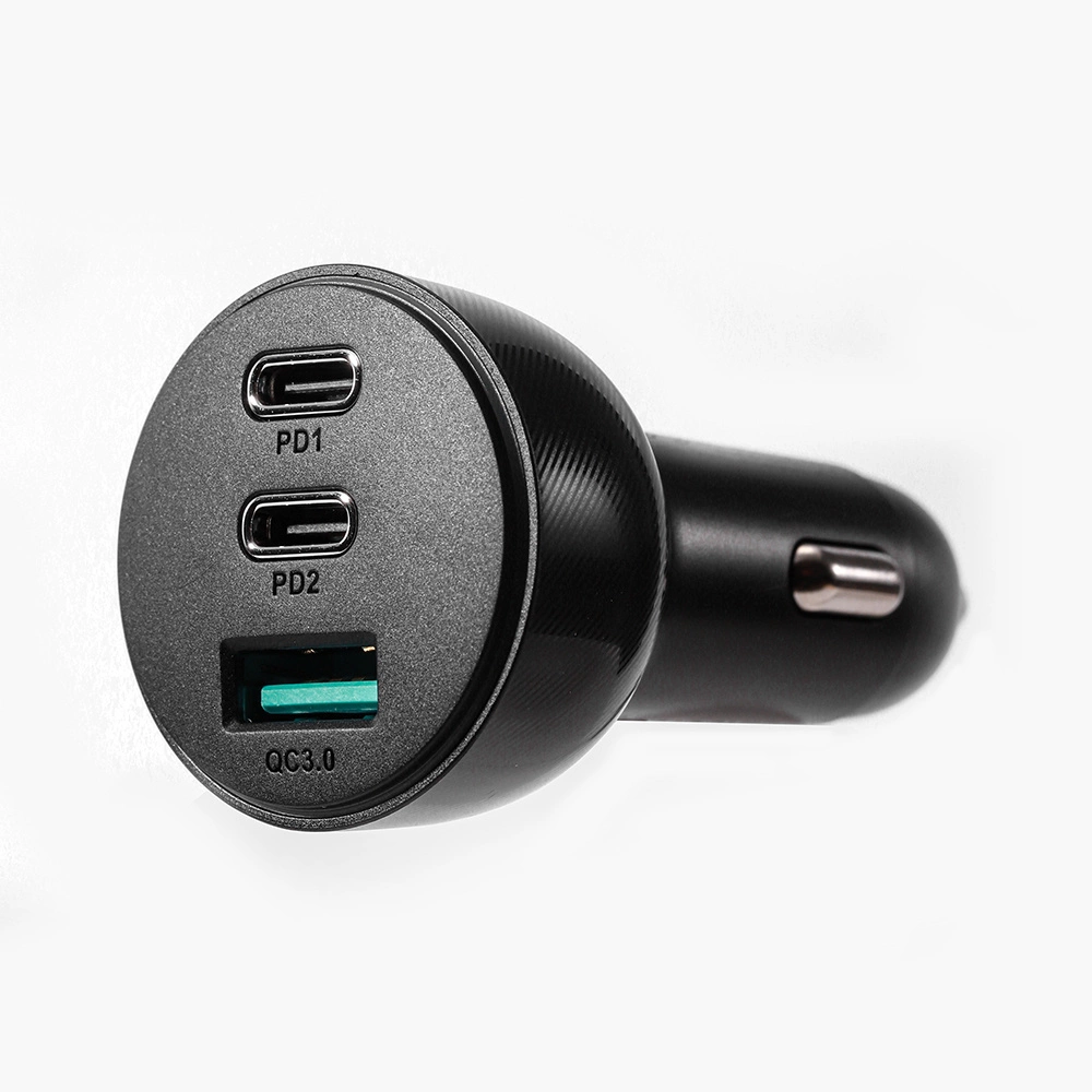 Joyroom car charger 70W with 3 ports: USB, 2 x USB C black (JR-CL26)eng