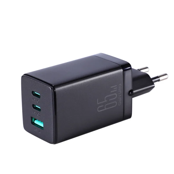 Joyroom fast GaN charger 65W USB-A, 2x USB-C black + USB-C - USB-C cable 100W 1.2m (TCG01)eng