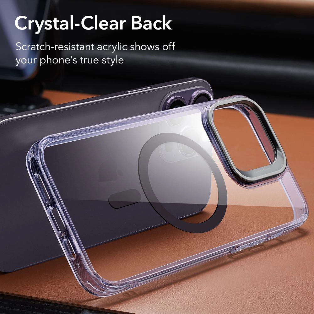 ESR Classic Kickstand Halolock MagSafe iPhone 14 Pro Case - Clear Purpleeng