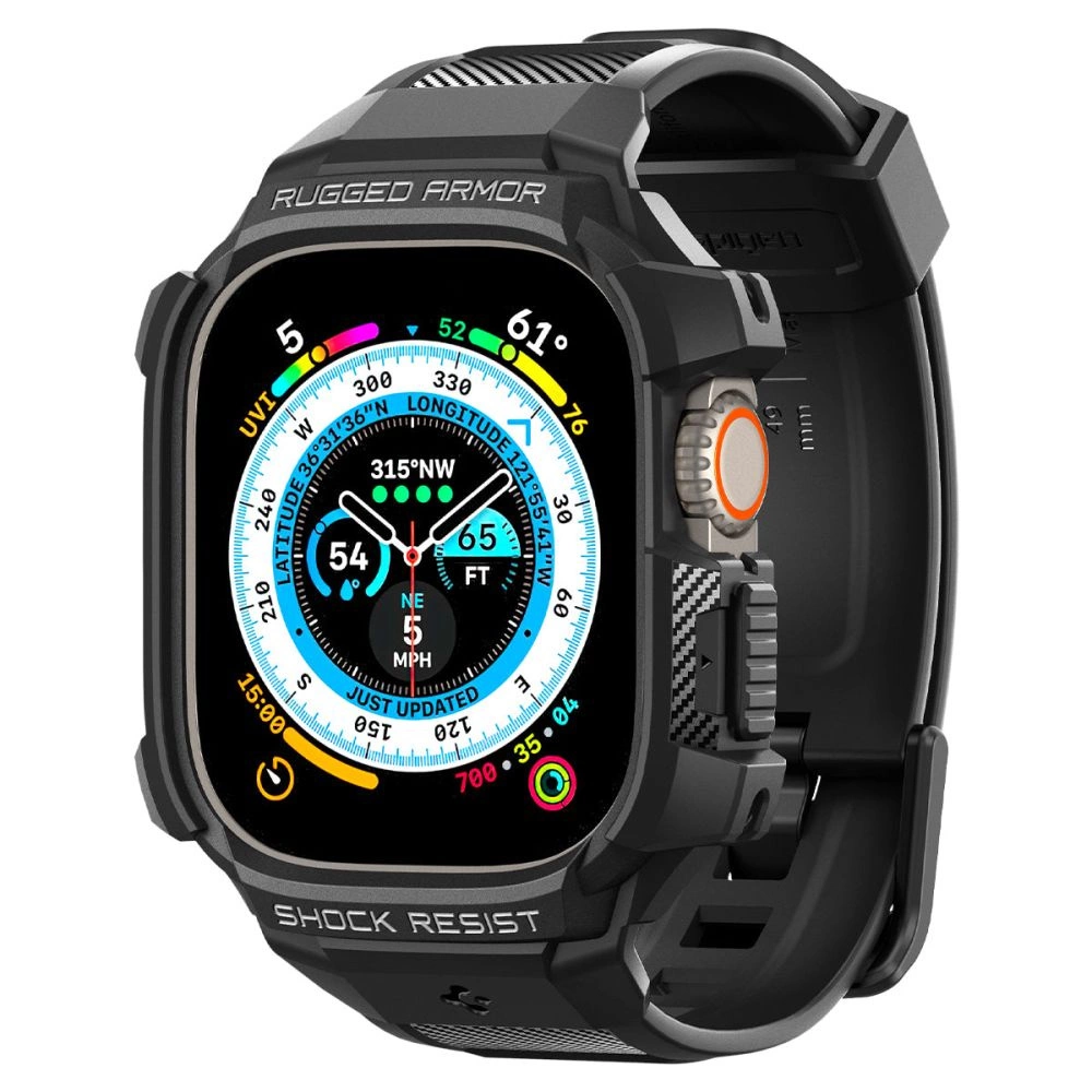 Spigen Rugged Armor Pro Apple Watch Ultra (49mm) Strap Case - Blackeng