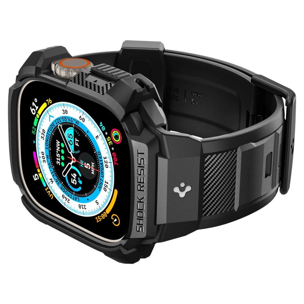Spigen Rugged Armor Pro Apple Watch Ultra (49mm) Strap Case - Blackeng