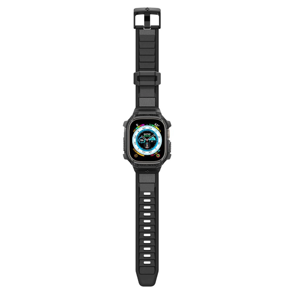 Spigen Rugged Armor Pro Apple Watch Ultra (49mm) Strap Case - Blackeng