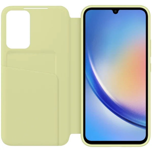 Samsung Smart View Wallet Case for Samsung Galaxy A34 5G Cover with Smart Flip Window Card Wallet Lime (EF-ZA346CGEGWW)eng