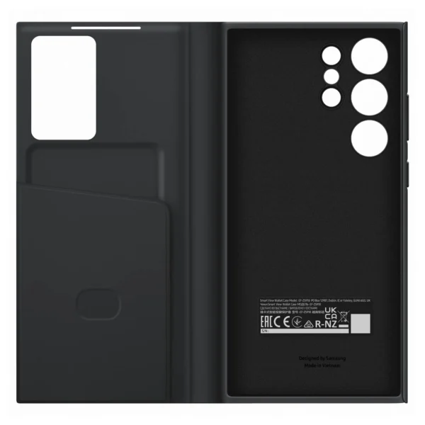 Samsung Smart View Wallet Case for Samsung Galaxy S23 Ultra cover with smart flip window card wallet black (EF-ZS918CBEGWW)eng