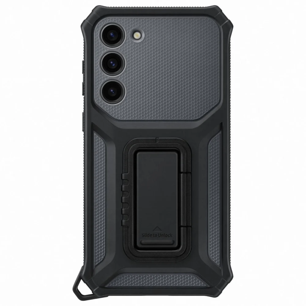 Samsung Rugged Gadget Case for Samsung Galaxy S23+ Rugged Cover Ring Holder Stand Gray (EF-RS916CBEGWW)eng