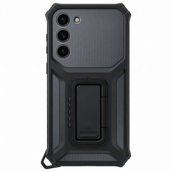 Samsung Rugged Gadget Case for Samsung Galaxy S23+ Rugged Cover Ring Holder Stand Gray (EF-RS916CBEGWW)eng