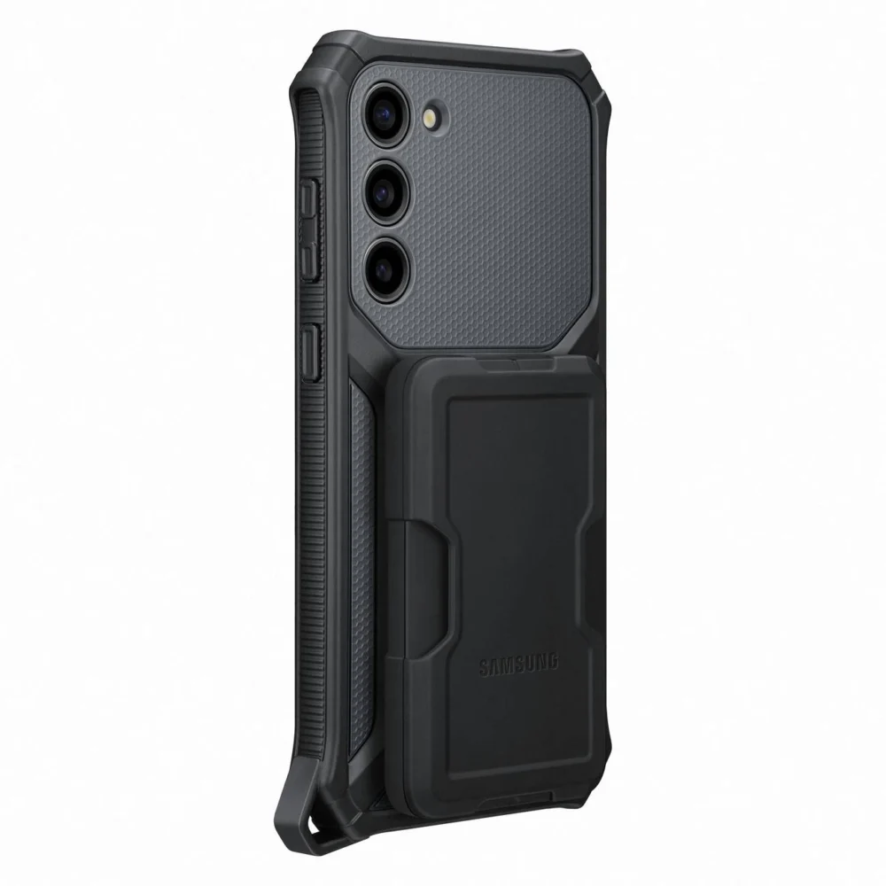 Samsung Rugged Gadget Case for Samsung Galaxy S23+ Rugged Cover Ring Holder Stand Gray (EF-RS916CBEGWW)eng