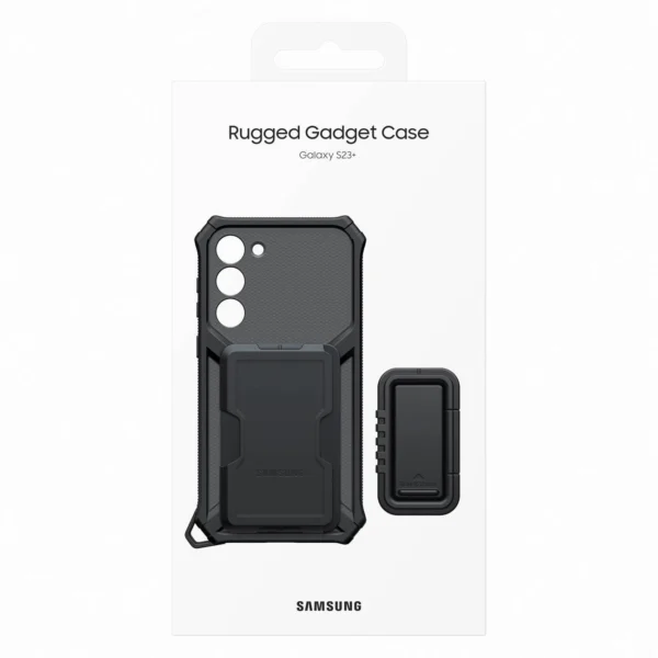 Samsung Rugged Gadget Case for Samsung Galaxy S23+ Rugged Cover Ring Holder Stand Gray (EF-RS916CBEGWW)eng