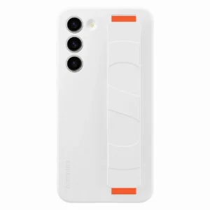 Samsung Silicone Grip Cover Case for Samsung Galaxy S23+ silicone case with wrist strap white (EF-GS916TWEGWW)eng