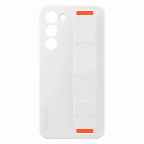 Samsung Silicone Grip Cover Case for Samsung Galaxy S23+ silicone case with wrist strap white (EF-GS916TWEGWW)eng