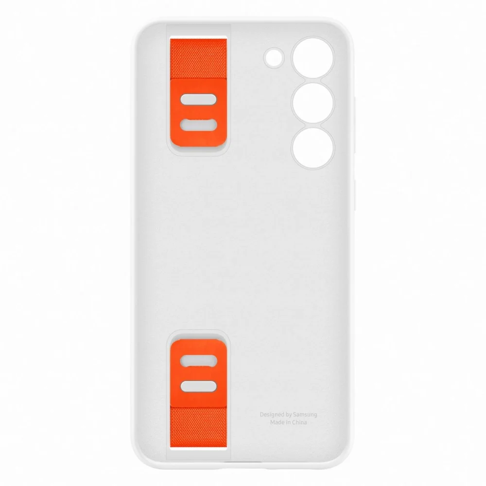 Samsung Silicone Grip Cover Case for Samsung Galaxy S23+ silicone case with wrist strap white (EF-GS916TWEGWW)eng