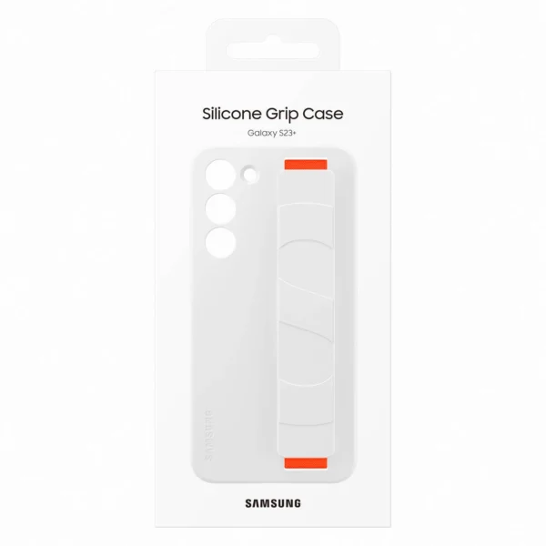 Samsung Silicone Grip Cover Case for Samsung Galaxy S23+ silicone case with wrist strap white (EF-GS916TWEGWW)eng