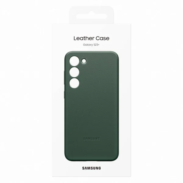 Samsung Leather Cover case for Samsung Galaxy S23+ case made of natural leather green (EF-VS916LGEGWW)eng