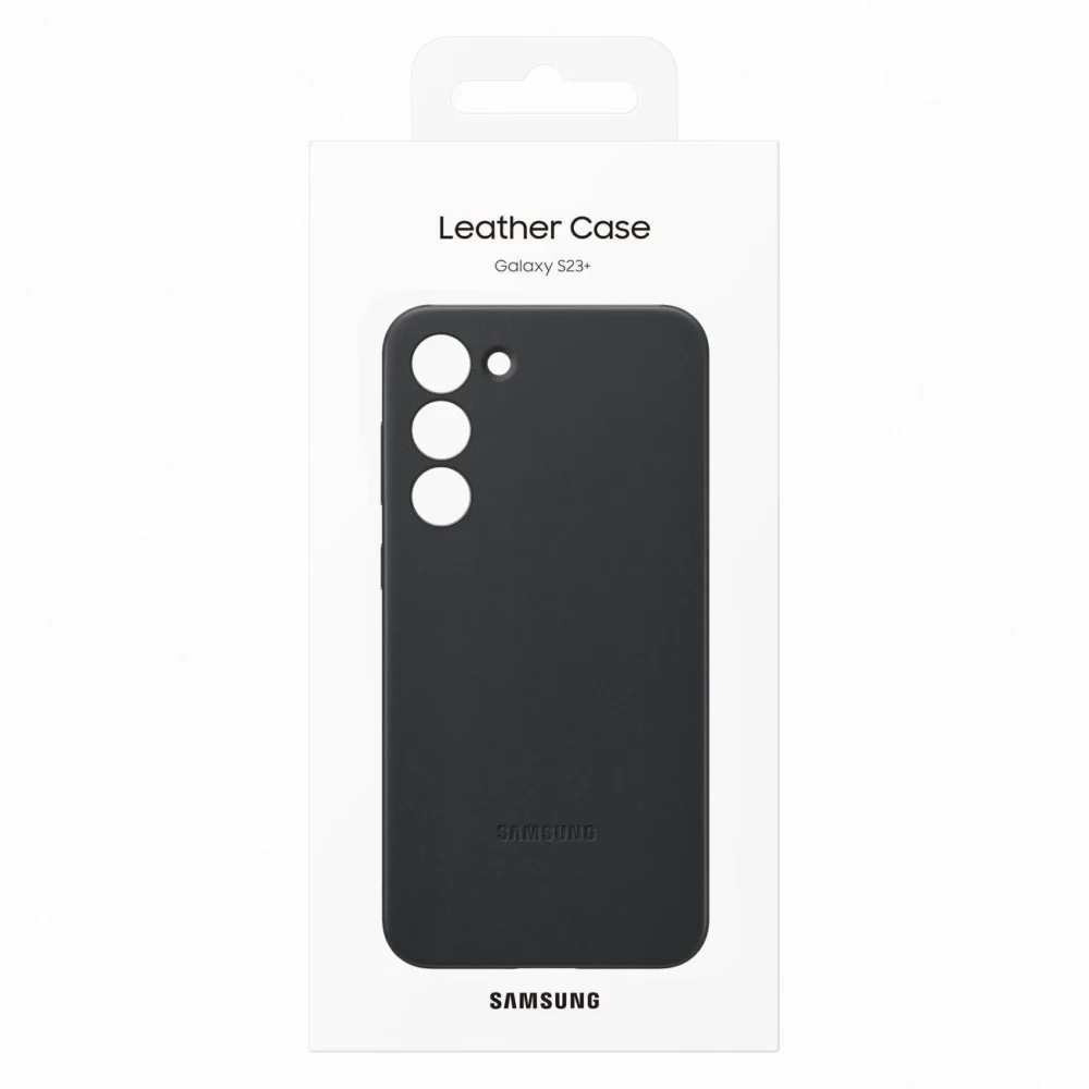 Samsung Leather Cover case for Samsung Galaxy S23+ case made of natural leather black (EF-VS916LBEGWW)eng
