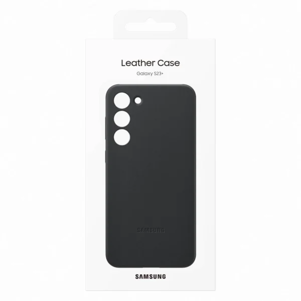Samsung Leather Cover case for Samsung Galaxy S23+ case made of natural leather black (EF-VS916LBEGWW)eng