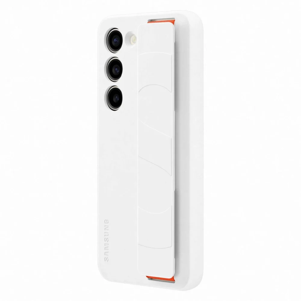 Samsung Silicone Grip Cover Case for Samsung Galaxy S23 silicone case with wrist strap white (EF-GS911TWEGWW)eng