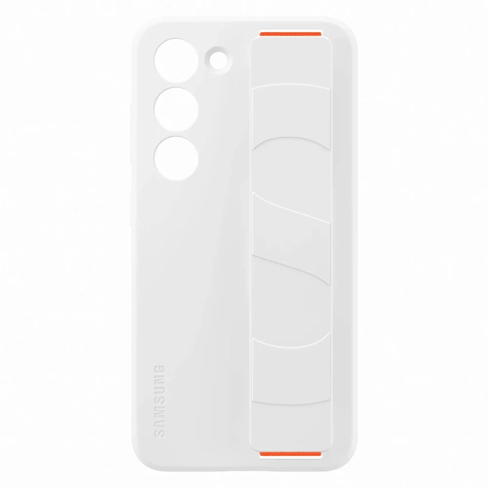 Samsung Silicone Grip Cover Case for Samsung Galaxy S23 silicone case with wrist strap white (EF-GS911TWEGWW)eng