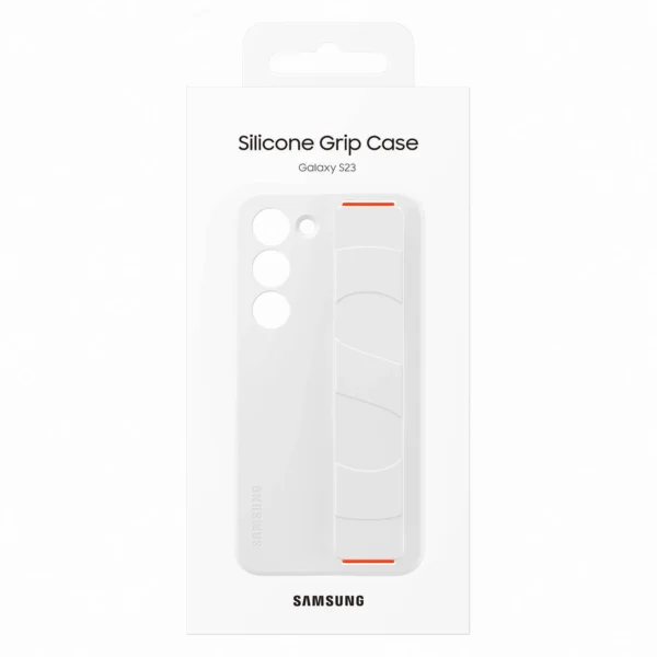 Samsung Silicone Grip Cover Case for Samsung Galaxy S23 silicone case with wrist strap white (EF-GS911TWEGWW)eng