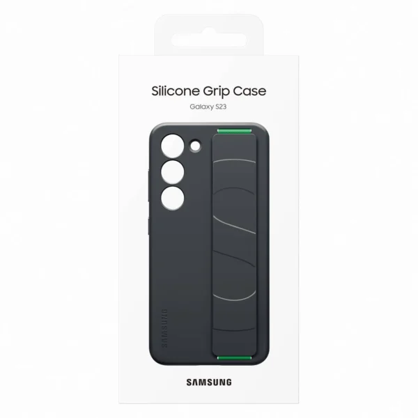 Samsung Silicone Grip Cover Case for Samsung Galaxy S23 silicone cover with wrist strap black (EF-GS911TBEGWW)eng