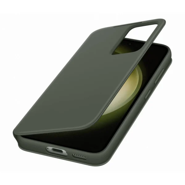 Samsung Smart View Wallet Case for Samsung Galaxy S23 Case with Smart Flip Window Card Wallet khaki (EF-ZS911CGEGWW)eng