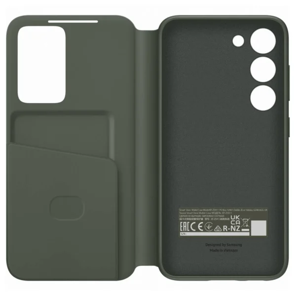 Samsung Smart View Wallet Case for Samsung Galaxy S23 Case with Smart Flip Window Card Wallet khaki (EF-ZS911CGEGWW)eng