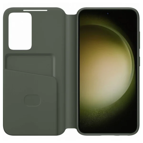 Samsung Smart View Wallet Case for Samsung Galaxy S23 Case with Smart Flip Window Card Wallet khaki (EF-ZS911CGEGWW)eng