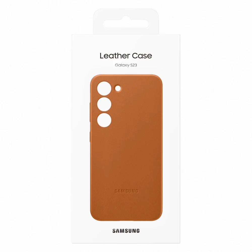 Samsung Leather Cover case for Samsung Galaxy S23 genuine camel leather case (EF-VS911LAEGWW)eng