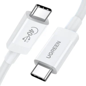 Ugreen cable USB4 40Gb/s USB-C - USB-C PD 100W 0.8m white (US506)eng