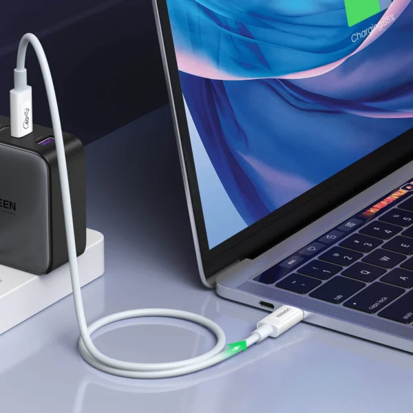Ugreen cable USB4 40Gb/s USB-C - USB-C PD 100W 0.8m white (US506)eng