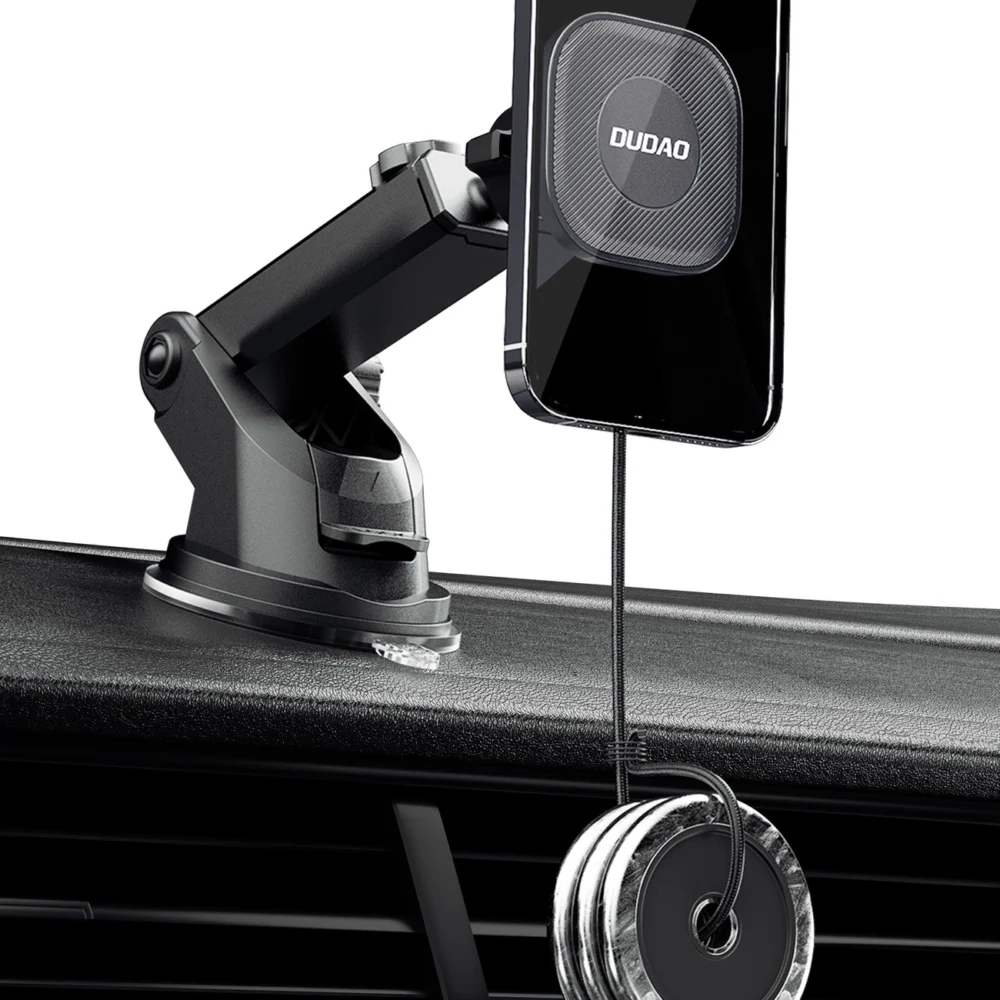 Dudao magnetic car phone holder with telescopic arm black (F6Max)eng