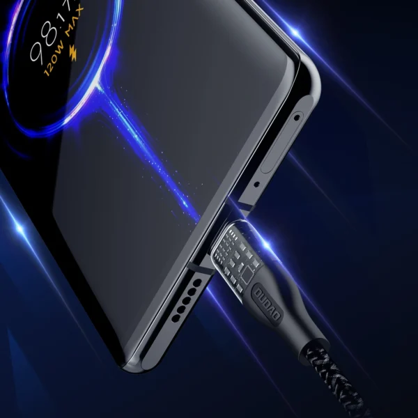 Dudao L22C USB-C - USB-C cable 120W 1m - grayeng