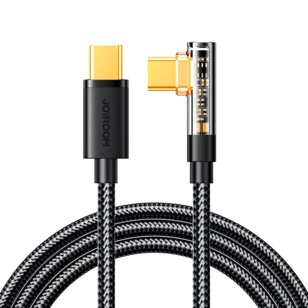 Joyroom Gaming Cable S-CC100A6 USB-C (angled) / USB-C (straight) 100W 1.2m - blackeng