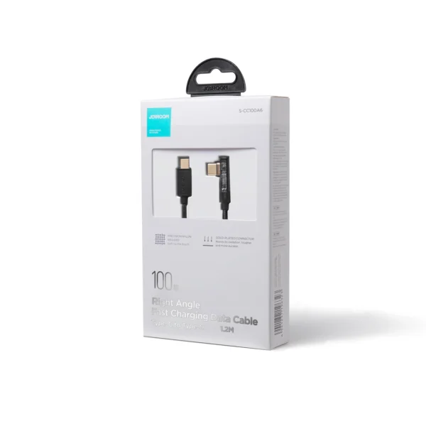 Joyroom Gaming Cable S-CC100A6 USB-C (angled) / USB-C (straight) 100W 1.2m - blackeng
