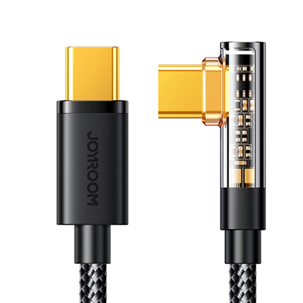 Joyroom Gaming Cable S-CC100A6 USB-C (angled) / USB-C (straight) 100W 1.2m - blackeng