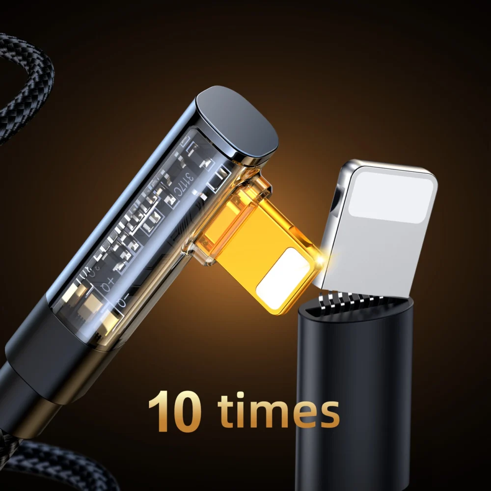 Joyroom Gaming Cable S-CL020A6 Lightning (angled) / USB-C (straight) 20W 1.2 m - blackeng